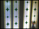 White uPVC Internal Porch Door with Coloured Glass