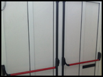 White aluminium fire exit doors?
